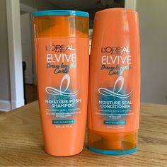 Brand New Never Used! L'oreal Paris Elvive Dream Lengths Curls Moisture Push Shampoo 12.6 Fl Oz L'oreal Paris Elvive Dream Lengths Curls Moisture Seal Conditioner 12.6 Fl Oz Both Wavy To Curly Hair From Smoke-Free Home Elvive Dream Lengths, Loreal Curly Hair Products, L’oréal Elvive, Wavy Hair Shampoo And Conditioner, Loreal Set, Shampoo And Conditioner For Curly Hair, Wavy Hair Shampoo, Shampoo Curly Hair, Wavy To Curly Hair