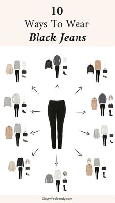 Fitted Jeans Outfit Ideas, Office Outfit With Black Jeans, Jeans Pairing Outfit, Black Jeans Grey Shirt Outfit, Jeans With Shoes Outfit, Black And White Casual Outfits For Woman, Tops For Grey Jeans, Black Jeans Outfit With Sneakers, Black Jean Work Outfit Winter