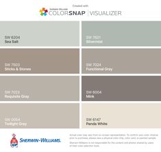 the color scheme for colorsnap visualizer, which includes grays and browns