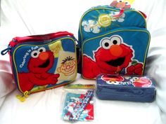 Sesame Street Elmo, Play Outfit, Rolling Backpack, Food Clothes, Stationary Set, Halloween Items, Barbie Stuff, Pencil Cases, Sesame Street