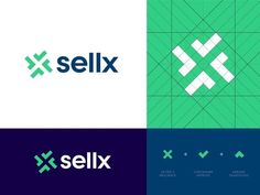 the logo for sellx, which is designed to look like an x and cross