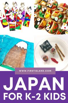 japan for k - 2 kids with pictures of the countries and their activities to learn