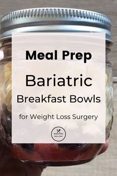 Healthy Bariatric Breakfast, Liquid Diet Meal Plan Bariatric, Gastric Bypass Breakfast Recipes, Post Bypass Surgery Diet, Meal Prep For Gastric Bypass Patients, Bariatric Sleeve Meal Prep, Bariatric Recipes Sleeve Breakfast, Bariatric Meal Plan Post Op Stage 2, Bariatric Sleeve Breakfast Ideas