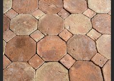 an image of a stone floor that looks like hexagonals or hexagonal tiles