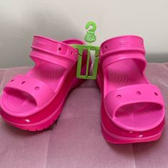 Barbie Crocs Mega Crush Sandals Online Exclusive New No Tags Important!!! Marked Size W7 However Sizes Run Large These Will Fit Size 7.5-8 Hence I Marked As Size 8 On The Listing. Color: Juice, Barbie Hot Pink Mega Crush Hot Pink Sandals Online Exclusive Out Of Stock Hard To Find Barbie Pink Color Disclaimer: Labeled Size W7, However Fits Like A Size 7.5-8 Runs Large (From The Website) Mega Crush Sandal Details: If You’re In Between Sizes, We Recommend Sizing Down. Unique 2.4-Inch / 6.13cm Heigh Pink Synthetic Platform Sport Sandals, Pink Cushioned Wedge Sandals, Pink Platform Open Toe Slides, Pink Open Toe Platform Slides, Pink Platform Sport Sandals For Spring, Trendy Pink Platform Sport Sandals, Spring Pink Platform Sport Sandals, Pink Round Toe Slides, Barbie Crocs