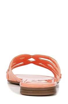 Bring ultimate versatility to your footwear collection with a wear-anywhere slide sandal boasting a cage-style upper and a glossy patent finish. Synthetic upper, lining and sole Imported Tangerine Dream, Footwear Collection, Sandal Women, Sam Edelman, Slide Sandals, Circus, Nordstrom Rack, Womens Sandals, Nordstrom