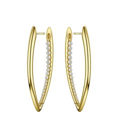 The Audrey earrings are an elegant and sophisticated pair of geometric drop earrings that are perfect for any occasion. With a width of 0.8" and a length of 2.3", these earrings are just the right size to make a statement without overwhelming your outfit. Crafted from high-quality stainless steel and 18k gold plating, these earrings are built to last and will maintain their beautiful appearance for years to come. The tarnish and water-resistant properties of the earrings make them perfect for ev Modern Gold Pearl Earrings, Modern Earrings With Plating For Evening, Modern Metal Linear Earrings For Formal Occasions, Modern Metal Linear Earrings For Formal Events, Modern Evening Earrings With Plating, Modern Metal Drop Pearl Earrings, Modern Metal Pearl Drop Earrings, Modern Drop Pearl Earrings For Formal Occasions, Elegant Metal Linear Earrings For Evening