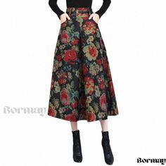 Beautifully Crafted Long-Sleeved Skirt with Flared Bottom and High Waist Long Wrap Skirt, Long Wrap Dress, Thick Fabric, Type A, Types Of Skirts, Wrap Skirt, A Line Skirt, A Line Skirts, Maxi Skirt