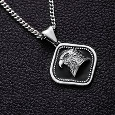 A symbol of a soldier, a father, or a man. And the back can be engraved with the words you want to show, making this necklace even more unique. Eagle Necklace, A Soldier, A Symbol, A Father, The Words, The Back, Soldier, A Man, Silver