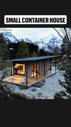 the cover of mountain cabin magazine features a small house on top of a rocky hill