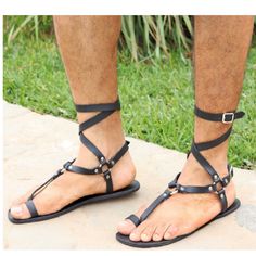 Brand New Handmade Strappy Metal Ring Harness Boho Greek Roman Gladiator Toe Ring Black Leather Sandals, Eu 38, Size 7/8 Toe Ring Sandals, Foot Socks, Toe Ring, Black Leather Sandals, Ring Black, Metal Ring, Toe Rings, Handmade Shoes, Black Rings