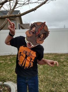 The T-Rex Mask will take you on prehistoric adventures with some jaw dropping fun! Amazing detail in Brown or Red. Interested in a different color just ask. Made out of craft foam and designed to be fun. One size fits all makes it great for all ages to wear for dress-up, costumes, plays, cosplay, Halloween or just every day fun. T Rex Cake, Dino Costume, Dinosaur Mask, Dinosaur Costume, Craft Foam, Baby Dinosaurs, Costume Masks, Costume Mask, Halloween Sale