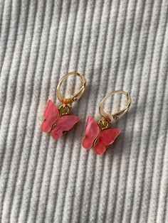 ✨dark pink butterfly earrings! $9 a pair!✨ Trendy Butterfly Charm Earrings For Party, Trendy Party Earrings With Butterfly Charm, Pink Butterfly Jewelry, Pink Butterfly Earrings With Ear Wire, Pink Butterfly Jewelry For Summer, Trendy Pink Jewelry With Butterfly Charm, Trendy Pink Butterfly Jewelry, Trendy Pink Butterfly Charm Jewelry, Dark Pink Butterfly