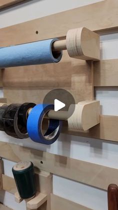 a video demonstrating how to make a diy wall mounted pipe holder for woodworking