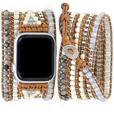 PRICES MAY VARY. 【 Compatible】5 wrap apple watch band bracelet 38mm/40mm/41mm for women and men, compatible with Apple Watch SE2(2022) /SE(2021), iWatch Series 9, Series 8, Series7, Series 6, Series 5, Series 4, Series 3, Series 2, Series 1, Sport, Hermes, Nike+, Edition, etc. 【 Two Sizes can be choose】Notice two sizes: S Size and M size . S size for 5.5-6.3inch(13.97-16cm) wrists , and M size for 6.3-7.2inch (16-18.29cm)wrists , please measure your wrist size before purchasing.Designed to wrap Boho Beaded Bracelets, Handmade Watch Strap, Wrist Accessories, Watch Band Bracelet, Handmade Watch, Beaded Wrap Bracelets, Beaded Wraps, Apple Watch Band, Apple Products