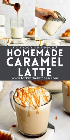 homemade caramel latte is the perfect drink for cold weather and it's so easy to make