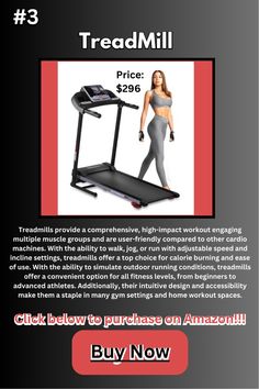 a woman in tights on a treadmill with the words treadmill price $ 28 98