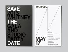 two black and white brochures with the words save 2016 written in bold font