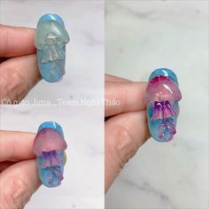 3d Gel Art Nails, Cute 3d Nails, Halloween Nails Gel, 4d Nail Art, 3d Gel Nails, Nail Art Creative, 3d Nails Art, Boring Nails