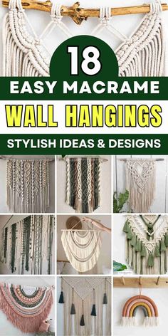 Macrame Wall Hanging Pattern Free Easy, Diy Boho Macrame Wall Hanging, Easy Small Macrame, Free Macrame Patterns Tutorials Wall Hangings, Free Macrame Patterns Wall Hangings, Beginner Macrame Wall Hanging, Macrame Wall Hanging Pattern Free, Wall Hangings Ideas