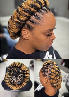 Halo Braid With Locs, Loc Styles Barrel Rolls, Loc Halo Crown Style, Locs Crown Style, Barrel Roll Loc Styles Women, Loc Halo Crown, Dreadlock Buns Black Women Dreads, Loc Halo, Knotless Braids Over Locs