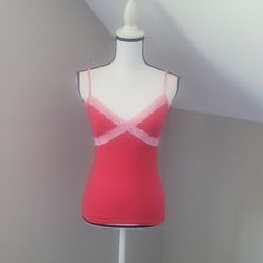 Brand New Pink Victoria's Secret Y2k Cami Tank Top Size Xsmall Pink Fitted Y2k Camisole, Red Fitted Y2k Tank Top, Red Fitted Casual Camisole, Red Fitted Trendy Camisole, Fitted Trendy Red Camisole, Trendy Fitted Red Camisole, Y2k Cami, Tank Top Cami, Cami Tanks