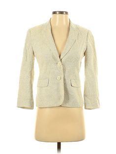 Banana Republic Factory Store Blazer Size: 0 Jackets & Outerwear - used. No Fabric Content, Tweed | Banana Republic Factory Store Blazer Jacket: Gold Tweed Jackets & Outerwear - Size 0 Petite Gold Blazer, Tweed Jackets, Banana Republic Factory, Tweed Jacket, Outerwear Jackets, Blazer Jacket, Banana Republic, Women Handbags, Jackets For Women