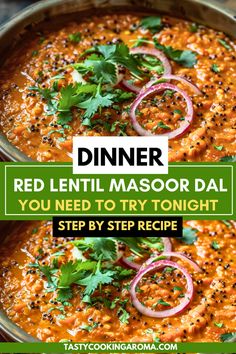 Best Masoor Dal for a Comforting Meal Indian Red Lentil Dahl Recipe, Daal Recipe Indian, Red Lentil Dahl Recipe, Easy Vegetarian Dinners, Masoor Dal Recipe, Lentil Soups, Indian Lentil Soup, Nutritious Meal Ideas, Red Lentil Curry