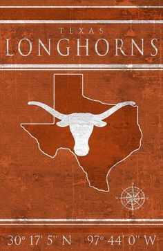 the texas longhorns logo on an old metal sign