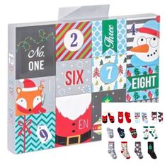 Nwt 12 Days Of Christmas Socks Size M 9-2.5 Traditional Advent Calendar, Advent Box, The 12 Days Of Christmas, Holiday Socks, Kids Holiday, Toddler Socks, Chic Baby, Cat Socks, Star Wars Kids