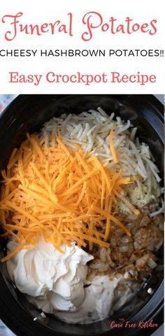 an easy crockpot recipe with cheese and potatoes