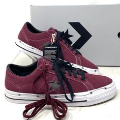 Converse One Star Pro Ox Shoes Low Men's Sneakers Skate Suede Bordeaux A05091c Brand New With Box. 100% Authentic! A Favorite Of Skateboarders Since The '90snow Updated For Maximum Durability. Today's One Star Pro Maintains Its Classic Style, With Upgraded Cushioning For Impact Protection. This Edition Features A Midsole Razor Wire Graphic As A Nod To Early '00s Skateboard Culture And A Reminder That No Session Comes Without Obstacles. Low-Top Skateboarding Shoe With Rubber-Backed Suede For Incr Converse Lace-up Skateboarding Sneakers, Converse Lace-up Sneakers For Skateboarding, Converse Low-top Skate Shoes With Laces, Converse Lace-up Skate Shoes, Converse Urban Lace-up Skate Shoes, Urban Converse Skate Shoes Lace-up, Urban Converse Lace-up Skate Shoes, Converse Leather Sneakers For Skateboarding, Leather Converse Sneakers For Skateboarding