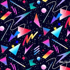 an instagram page with colorful graphics on it