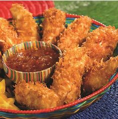 Makes: 6 servings Ingredients Spicy Apricot Dipping Sauce 1 cup apricot preserves 1 tablespoon red wine vinegar 1 teaspoon red crushed pepper Cayenne Coconut Crusted Chicken 1-1/2 pounds chicken tenders 1/2 cup Argo® Corn Starch 1 teaspoon cayenne pepper 3/4 teaspoon salt...