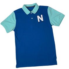 Nautica Pool Blue And Navy Blue Color Block Polo. Hd Print Logo On Chest And Two Button Placket. A Retro Style With A Modern Fit. No Flaws! Nwt Size Xl 18-20 60% Cotton 40% Polyester Bundle Offers Welcomed Thank You For Looking Ship Same Or Next Day Tags: Preppy Vintage Retro 90s 00s Color Block Blue Cute Handsome School Beach Vacation Resort Nautical Fun Picture Day Dress Shirt Polo Graphic Print Logo Kids Boys Vacation Summer Spring Blue Collared Sporty Tops, Casual Blue Collared Polo Shirt, Casual Blue Cotton Polo Shirt, Blue Collared Polo Shirt Preppy Style, Preppy Blue Collared Polo Shirt, Sporty Blue Collared Polo Shirt, Preppy Blue Polo Collar Top, Preppy Blue Cotton Polo Shirt, Casual Light Blue Polo Shirt