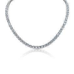 Laketia 87 CarLaketia 87 Carat EFG VS Round Brilliant Lab Grown Diamond Tennis Bracelet in 14k White Gold Front View Diamond Tennis Necklace, Tennis Necklace, Color Grading, Round Brilliant Cut, Round Brilliant, Gold Chain, Lab Grown, Lab Grown Diamonds, Tennis