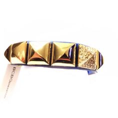 Bcbgeneration Cuff Bracelet Blue Gold Toned Studs Add Some Glam To Your Look! New With Tag Note: Some Scuffs Gold Toned Rhinestone Gems Rocker Faux Leather Adjustable Blue Cuff Bracelet For Party, Blue Bangle Cuff Bracelet For Party, Trendy Adjustable Blue Cuff Bracelet, Bracelet Blue, Blue Bracelet, Womens Jewelry Bracelets, Blue Gold, Cuff Bracelet, Rocker