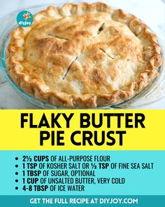 Easy All Butter Flaky Pie Crust Inspired Taste, Easy Flaky Butter Pie Crust, 9x13 Pie Crust Recipe, Inspiredtaste.net Recipe, Butter Pastry Recipe Pie Crusts, Our Crust Recipe, Best Pie Crust Recipe Butter, Thick Pie Crust Recipe, Pie Pastry Recipe Easy