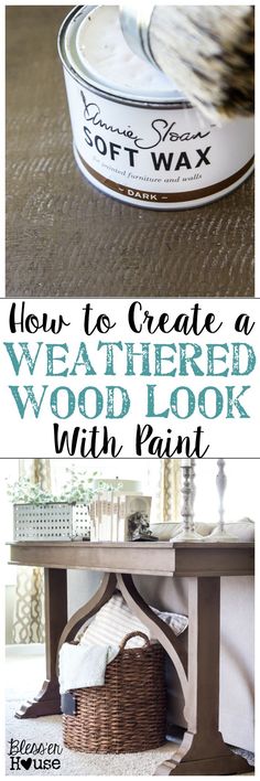 how to create a weathered wood look with paint and wax for furniture makeover