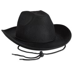 Black Felt Cowboy Hat by Beistle - Western Theme Decorations Black Felt Cowboy Hat, Felt Cowboy Hat, Western Theme Party, Felt Cowboy Hats, Chapeau Cowboy, Cowgirl Costume, The Cowboy, Western Look, Western Theme