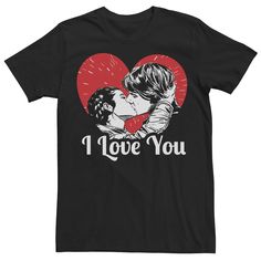 Love is in the air with this Star Wars Leia and Han I love you tee. Love is in the air with this Star Wars Leia and Han I love you tee. Short sleeves Crewneck FABRIC & CARE Cotton Machine wash Imported Size: XL. Color: Black. Gender: male. Age Group: adult. Pattern: Graphic. Star Wars Valentines, Valentines Day For Men, Tshirt Collection, Star Wars Han Solo, Han And Leia, Best Love Stories, Heart Graphic, Han Solo, Hans Solo