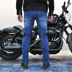 Upgrade your biker style with our Retro Motorcycle Meshed Off-Road Racing Jeans. Made with high-quality meshed fabric, these jeans offer maximum breathability and comfort while providing a slim fit style. Perfect for your all-season rides, these jeans are a must-have for any motorcycle enthusiast. CE Certified Knee Hip Protective Pads ⇨ The knee and hip pads are detachable and easy to mount. Insert them into their special pockets for added protection on the road. Reinforced Stitching ⇨ The pants feature reinforced stitching in critical areas to strengthen the connected parts. Knee and Lower Back Stretchable Pleats ⇨ The pleats on the lower back and on the knee contribute to the jeans’ stretchiness. Pursue that active lifestyle! Don’t let your pants restrict you from the things you want to Leather Motorcycle Gloves, Motorcycle Jeans, Motocross Helmets, Hip Pads, Motorcycle Pants, Denim Vests, Motorcycle Vest, Retro Motorcycle, Motorcycle Gloves