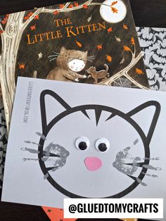 three children's books with the words, the little kitten and an image of a cat