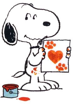 a drawing of a dog holding a heart with the words, i love you in spanish