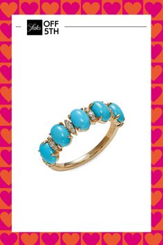 Turquoise, 2.30 Tcw Diamonds, 0.11 Tcw Diamond Color: Hi Diamond Clarity: I1-I2 14k Yellow Gold Slip On Made In Usa Size Width, About 0.20" Click Here For A Guide To Jewelry & Watches. Center Core - W Fine Jewelry > Saks Off 5th. Effy. Size: 7. Fine Jewelry Turquoise Multi-stone Ring, Turquoise Multi-stone Ring Fine Jewelry, Stackable Turquoise Ring In Fine Jewelry Style, Stackable Turquoise Ring Fine Jewelry, Turquoise Rings With Gemstone Accents In Fine Jewelry Style, Turquoise Ring With Diamond Accents For Anniversary, Fine Jewelry Multi-stone Turquoise Ring In Yellow Gold, Turquoise Ring With Gemstone Accents Fine Jewelry, Turquoise Fine Jewelry Ring With Gemstone Accents