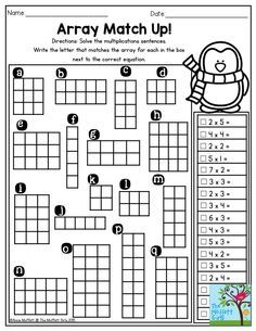 the worksheet for adding and subming to an array match up