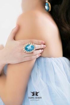 Cocktail Ring Aquamarine Cocktail Crystal Ring Statement - Etsy Elegant Blue Crystal Ring For Parties, Elegant Blue Crystal Party Ring, Blue Crystal Rings For Party, Blue Evening Ring Jewelry, Blue Evening Rings, Blue Crystal Ring, Ring Crystal, Blue Ring, Crystal Blue