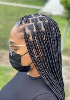 Knotless On Natural Hair, Braids Inspiration, Protective Hair, Short Box Braids