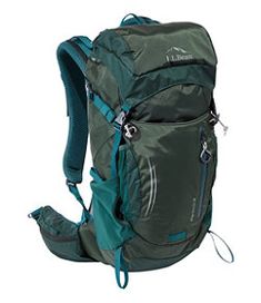 the back pack is green and blue