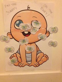 a drawing of a baby with buttons in it's mouth and the words, i am